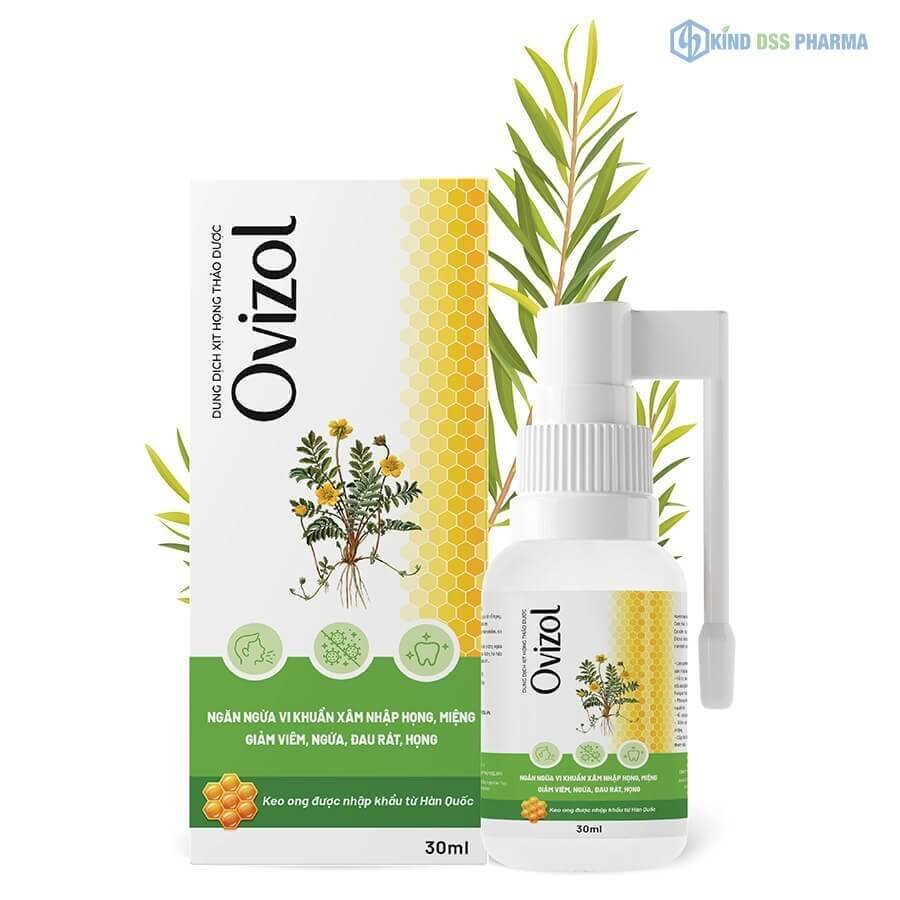 Dung dịch xịt họng ovizol