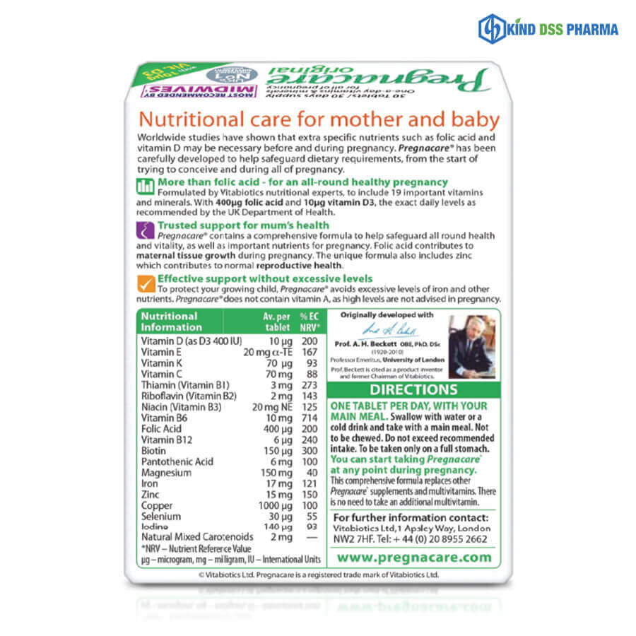 Pregnacare original giúp bổ sung vitamin và khoáng chất cho phụ nữ mang thai và cho con bú, hỗ trợ tăng cường sức khỏe. Pregnacare original giúp bổ sung vitamin và khoáng chất cho phụ nữ mang thai và cho con bú, hỗ trợ tăng cường sức khỏe.