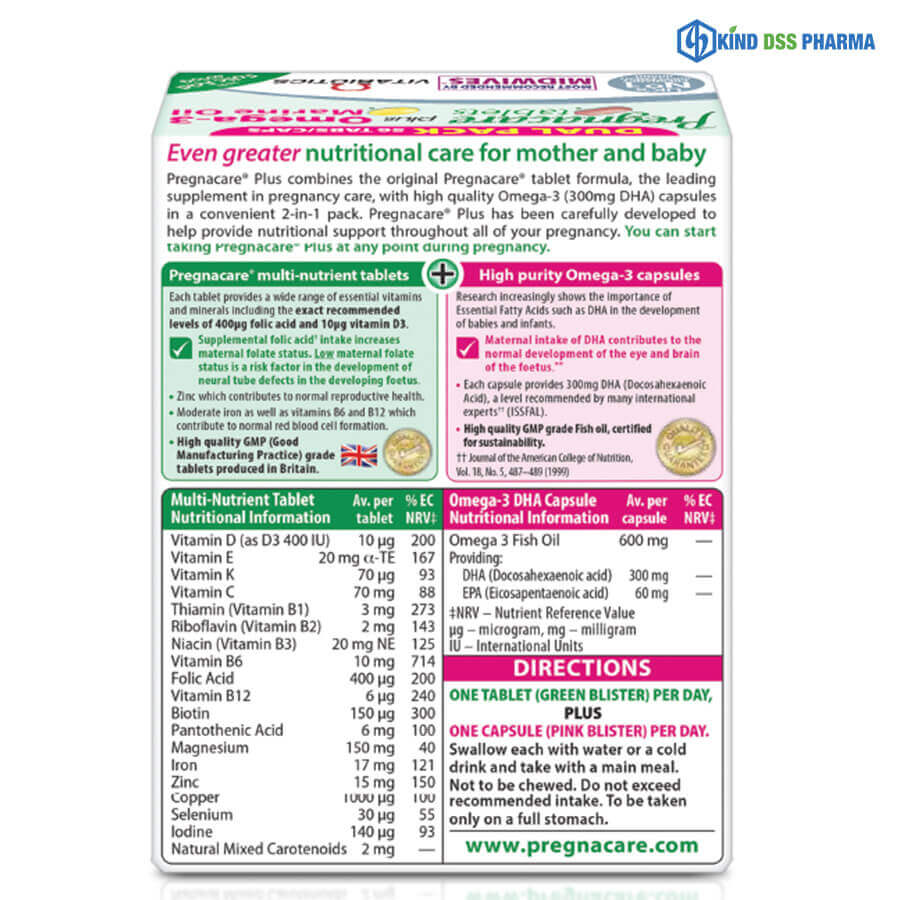 Pregnacare plus omega-3 dành cho phụ nữ có thai và cho con bú Pregnacare plus omega-3 dành cho phụ nữ có thai và cho con bú