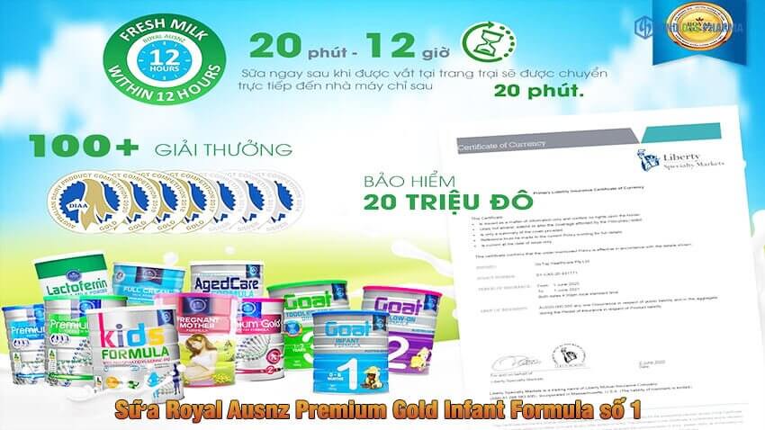 Sữa royal ausnz premium gold infant formula 900g - dành cho trẻ từ 0 - 6 tháng tuổi 2 Sữa royal ausnz premium gold infant formula số 1 : những con số ấn tượng