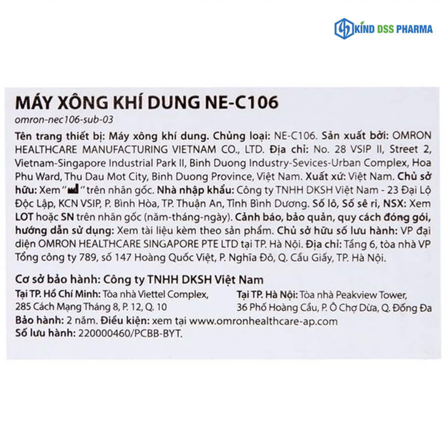 Máy xông khí dung omron ne-c106 Máy xông khí dung omron ne-c106